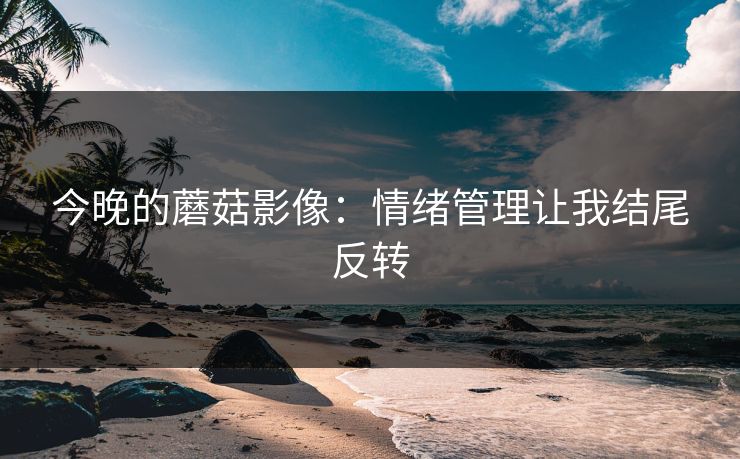 今晚的蘑菇影像：情绪管理让我结尾反转