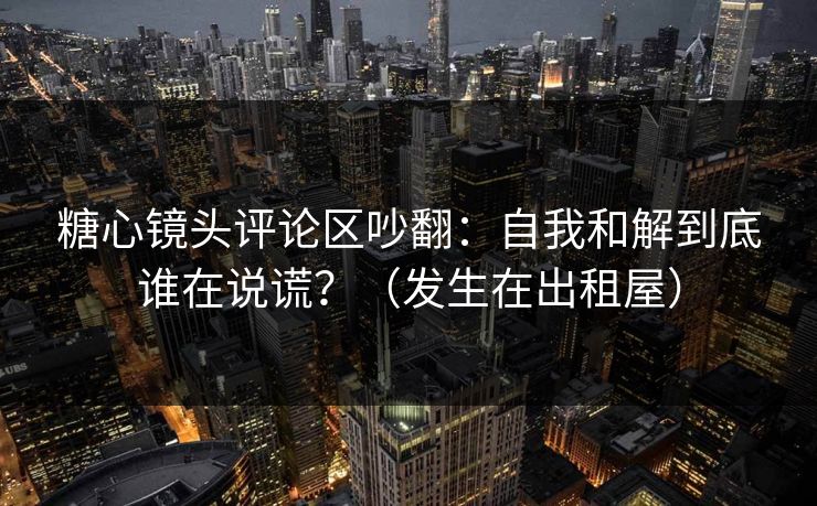 糖心镜头评论区吵翻：自我和解到底谁在说谎？（发生在出租屋）